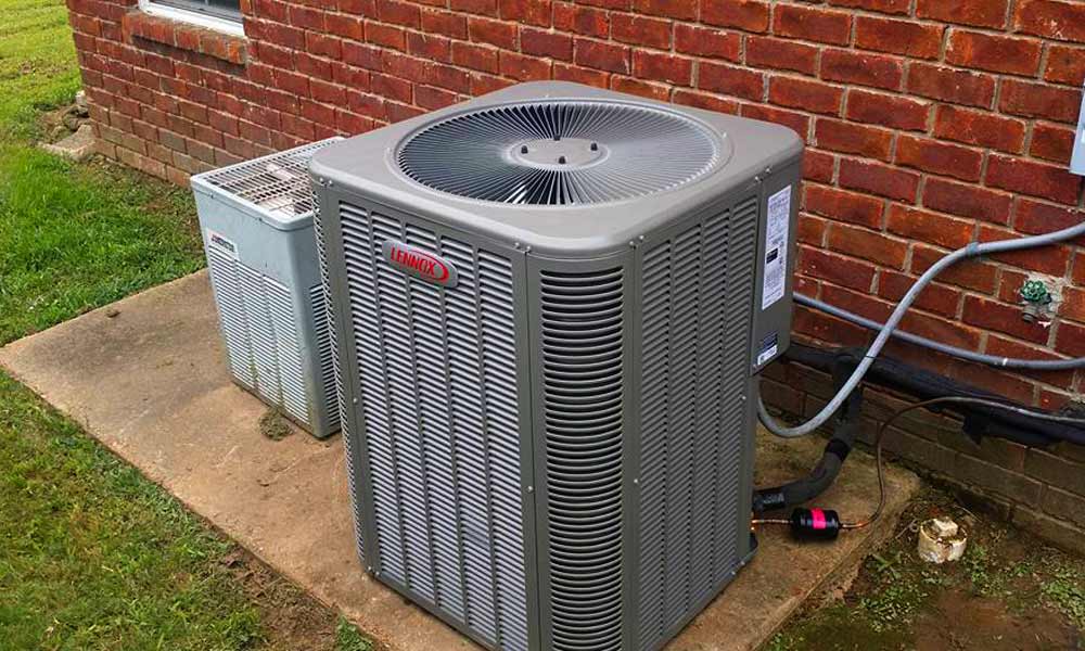 Cleaned and Tuned Lennox HVAC Condenser